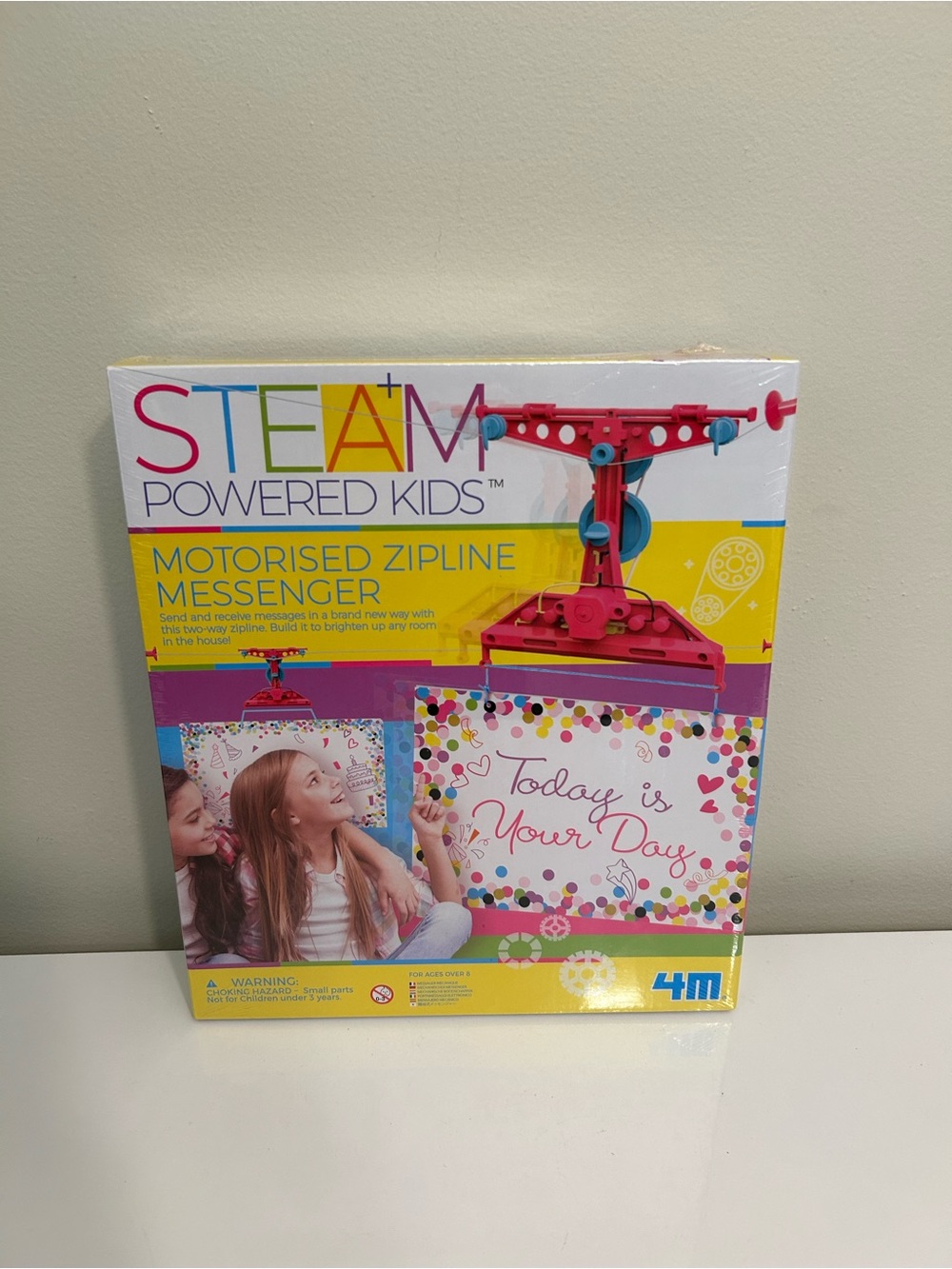 STEAM Powered Kids Motorised Zipline Messenger - Pink